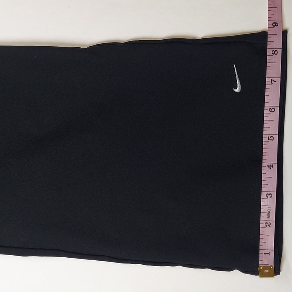 Nike Dri-Fit Black Calf Black Leggings Pants L 12-14 - Picture 4 of 8